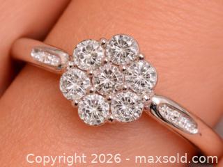 MaxSold Auction: Silver(3.5g) Diamond Ring,size 7  - Toronto (Ontario, Canada) PARTNER MANAGED Downsizing Online Auction - Yonge Street