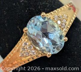 MaxSold Auction: Silver(3.64g)Blue Topaz(1ct)Ring,size 7  - Toronto (Ontario, Canada) PARTNER MANAGED Downsizing Online Auction - Yonge Street