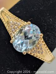 MaxSold Auction: Silver(3.64g)Blue Topaz(1ct)Ring,size 7  - Toronto (Ontario, Canada) PARTNER MANAGED Downsizing Online Auction - Yonge Street