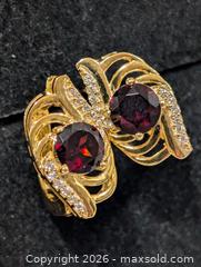 MaxSold Auction: Silver(4.02g)Garnet&CZ Earring  - Toronto (Ontario, Canada) PARTNER MANAGED Downsizing Online Auction - Yonge Street