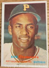 MaxSold Auction: 1957 Bob Clemente baseball card - Gloucester (Massachusetts, USA) SELLER MANAGED Downsizing Online Auction - Kondelin Road