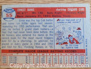MaxSold Auction: 1957 Ernie Banks baseball card - Gloucester (Massachusetts, USA) SELLER MANAGED Downsizing Online Auction - Kondelin Road