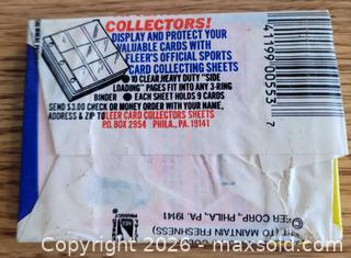 MaxSold Auction: One 1988 Fleer NBA Basketball wax pack - Gloucester (Massachusetts, USA) SELLER MANAGED Downsizing Online Auction - Kondelin Road