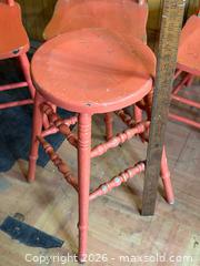 MaxSold Auction: Antique Painted Spindle Back Chairs + Stool - Hamilton (Ontario, Canada) SELLER MANAGED Estate Sale Online Auction - Gertrude Street