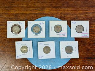 MaxSold Auction: Buffalo Nickel Lot (1918–1937) – 8 Coins – Partial Dates - Hamilton (Ontario, Canada) SELLER MANAGED Estate Sale Online Auction - Gertrude Street
