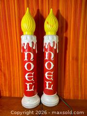 MaxSold Auction: Vintage Christmas "NOEL" Candle Blow Molds Lighted Decorations - Hamilton (Ontario, Canada) SELLER MANAGED Estate Sale Online Auction - Gertrude Street