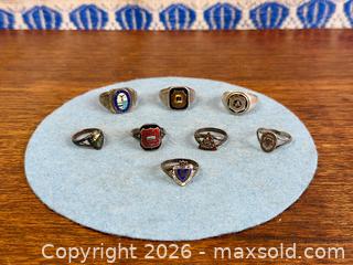 MaxSold Auction: Vintage Collection of Enamel Sterling Silver Institution/School Rings - Hamilton (Ontario, Canada) SELLER MANAGED Estate Sale Online Auction - Gertrude Street
