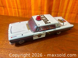 MaxSold Auction: Vintage Taiyo Japan Battery Operated Tin Police Car Toy - Hamilton (Ontario, Canada) SELLER MANAGED Estate Sale Online Auction - Gertrude Street