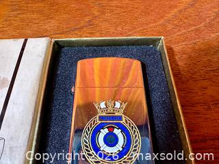 MaxSold Auction: Zippo Slim Lighter "Preserver" Royal Navy Crest MIB - Hamilton (Ontario, Canada) SELLER MANAGED Estate Sale Online Auction - Gertrude Street
