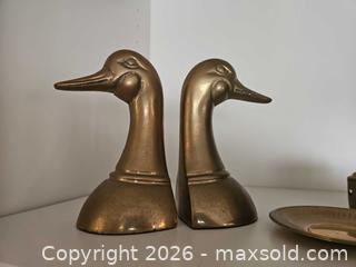 MaxSold Auction: Bellini Brass Decorative Lot - Duck Bookends, Urn, Dishes, Lidded Box - Atlanta (Georgia, USA) PARTNER MANAGED Estate Sale Online Auction - Oakdale Road Ne