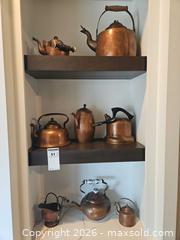 MaxSold Auction: Lot of 7+ Vintage/Antique Copper & Mixed-Metal Kettles, Teapots - Atlanta (Georgia, USA) PARTNER MANAGED Estate Sale Online Auction - Oakdale Road Ne