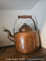 MaxSold Auction: Lot of 7+ Vintage/Antique Copper & Mixed-Metal Kettles, Teapots - Atlanta (Georgia, USA) PARTNER MANAGED Estate Sale Online Auction - Oakdale Road Ne