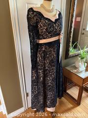 MaxSold Auction: Handmade 1960s Black Lace Evening Dress Pink Poly Satin Lining XS/Small - London (Ontario, Canada) PARTNER MANAGED Downsizing Online Auction - Trillium Crescent