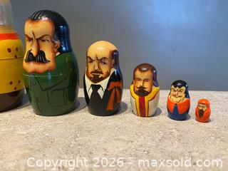 MaxSold Auction: Satirical "Russian Leaders" Hand-Painted Matryoshka Set (10-Piece) -RARE - London (Ontario, Canada) PARTNER MANAGED Downsizing Online Auction - Trillium Crescent