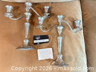 MaxSold Auction: Gorham Sterling Silver 3-Branch Candelabra, Pair - Hilton Head Island (South Carolina, USA) PARTNER MANAGED Estate Sale Online Auction - Kingston Dunes Road