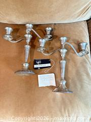 MaxSold Auction: Gorham Sterling Silver 3-Branch Candelabra, Pair - Hilton Head Island (South Carolina, USA) PARTNER MANAGED Estate Sale Online Auction - Kingston Dunes Road