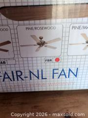 MaxSold Auction: 3x Banvil FANFAIR-NL 52in Ceiling Fans Pine/Rosewood NEW - Newboro (Ontario, Canada) SELLER MANAGED Downsizing Online Auction - New Street