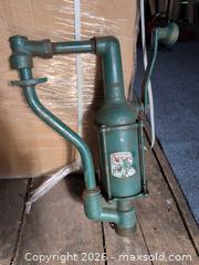 MaxSold Auction: Bennett (John Wood Co.) Hand Manual Fuel Pump, Cast Iron - Newboro (Ontario, Canada) SELLER MANAGED Downsizing Online Auction - New Street