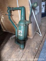 MaxSold Auction: Bennett (John Wood Co.) Hand Manual Fuel Pump, Cast Iron - Newboro (Ontario, Canada) SELLER MANAGED Downsizing Online Auction - New Street