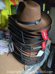 MaxSold Auction: Brown Cowboy Hats Lot of 26 - Rubie's & Kangaroo Felt - Newboro (Ontario, Canada) SELLER MANAGED Downsizing Online Auction - New Street