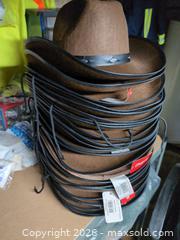 MaxSold Auction: Brown Cowboy Hats Lot of 26 - Rubie's & Kangaroo Felt - Newboro (Ontario, Canada) SELLER MANAGED Downsizing Online Auction - New Street