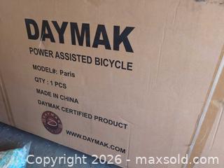 MaxSold Auction: Daymak Paris Electric / Power Assisted Bicycle 48V 500W Red - Newboro (Ontario, Canada) SELLER MANAGED Downsizing Online Auction - New Street