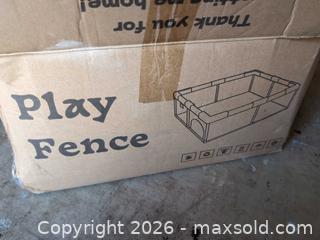 MaxSold Auction: Gray Playpen / Play Fence – Plastic Frame & Mesh Sides - Newboro (Ontario, Canada) SELLER MANAGED Downsizing Online Auction - New Street