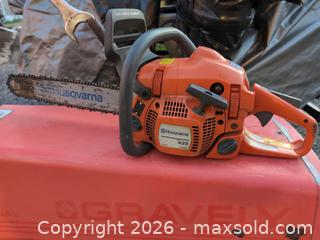 MaxSold Auction: Husqvarna 435 Gas 2-Stroke Chainsaw, 16 in Bar - Newboro (Ontario, Canada) SELLER MANAGED Downsizing Online Auction - New Street