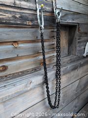 MaxSold Auction: Lot of 2 2-Part Lifting Slings with Chains & Hooks, 6–10 ft - Newboro (Ontario, Canada) SELLER MANAGED Downsizing Online Auction - New Street