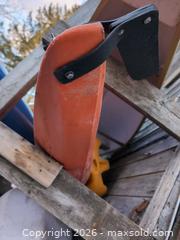 MaxSold Auction: Orange Sit-in Recreational Kayak Plastic Polyethylene - Newboro (Ontario, Canada) SELLER MANAGED Downsizing Online Auction - New Street