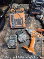 MaxSold Auction: Ridgid 18V Cordless Drill, Impact Driver, Batteries, Charger, Radio - Newboro (Ontario, Canada) SELLER MANAGED Downsizing Online Auction - New Street