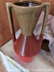 MaxSold Auction: Set of 10 Red/Brown/Tan Glazed Ceramic Vases - Newboro (Ontario, Canada) SELLER MANAGED Downsizing Online Auction - New Street