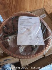 MaxSold Auction: Solar-Powered Terracotta/Brown Plastic & Metal Bird Bath - Newboro (Ontario, Canada) SELLER MANAGED Downsizing Online Auction - New Street