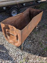 MaxSold Auction: Steel Repurposed Fuel Tank for Burn Barrel Use - Newboro (Ontario, Canada) SELLER MANAGED Downsizing Online Auction - New Street