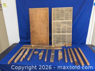MaxSold Auction: Antique Wood Block/Typeface Trays and Stamps/Blocks - Lakewood (Colorado, USA) PARTNER MANAGED Moving Online Auction -  West Virginia Avenue