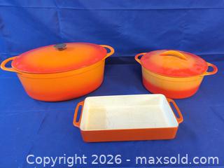 MaxSold Auction: Le Creuset Cousances Enameled Cast Iron Casserole & Bakeware Lot (4) - Lakewood (Colorado, USA) PARTNER MANAGED Moving Online Auction -  West Virginia Avenue
