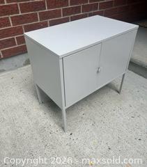 MaxSold Auction: IKEA Gray Metal Nightstand Storage Cabinet - Ottawa (Ontario, Canada) SELLER MANAGED Moving Online Auction -  Sablewood Place