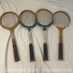MaxSold Auction: Vintage Wooden Tennis Racquets – Set of 4 - Ottawa (Ontario, Canada) SELLER MANAGED Moving Online Auction -  Sablewood Place