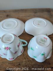 MaxSold Auction: Shelley Fine Bone China Floral Teacup and Saucer Set - 2 Cups - Kitchener (Ontario, Canada) SELLER MANAGED Downsizing Online Auction - Erinbrook Court