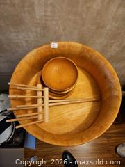 MaxSold Auction: Wooden Salad Bowl on Stand - Kawartha Lakes (Ontario, Canada) SELLER MANAGED Estate Sale Online Auction - Mary Street West