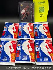 MaxSold Auction: 1989 NBA Hoops Sealed Packs (6) + Michael Jordan Card – Vintage Basketball Cards - Los Angeles (California, USA) SELLER MANAGED Downsizing Online Auction - Devonshire Street