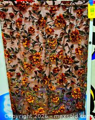 MaxSold Auction: Burnout Velvet Floral Fringe Textile / Piano Scarf Style - Los Angeles (California, USA) SELLER MANAGED Downsizing Online Auction - Devonshire Street