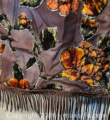 MaxSold Auction: Burnout Velvet Floral Fringe Textile / Piano Scarf Style - Los Angeles (California, USA) SELLER MANAGED Downsizing Online Auction - Devonshire Street