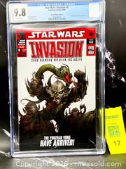 MaxSold Auction: CGC 9.8 Star Wars Invasion #0 Diamond Retailer Exclusive (1 of 1000) – Cracked Case - Los Angeles (California, USA) SELLER MANAGED Downsizing Online Auction - Devonshire Street