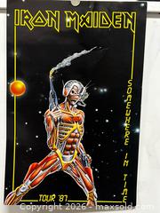 MaxSold Auction: Iron Maiden Somewhere in Time Tour ‘87 Poster – Eddie Artwork – Metal Rock Classic - Los Angeles (California, USA) SELLER MANAGED Downsizing Online Auction - Devonshire Street