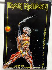 MaxSold Auction: Iron Maiden Somewhere in Time Tour ‘87 Poster – Eddie Artwork – Metal Rock Classic - Los Angeles (California, USA) SELLER MANAGED Downsizing Online Auction - Devonshire Street