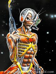 MaxSold Auction: Iron Maiden Somewhere in Time Tour ‘87 Poster – Eddie Artwork – Metal Rock Classic - Los Angeles (California, USA) SELLER MANAGED Downsizing Online Auction - Devonshire Street