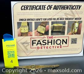 MaxSold Auction: Omega De Ville Vintage Ladies Watch 10K Gold Filled – Not Working – With COA - Los Angeles (California, USA) SELLER MANAGED Downsizing Online Auction - Devonshire Street