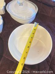 MaxSold Auction: 7-Piece White Ceramic Bakeware Set with Glass Lid - Las Vegas (Nevada, USA) PARTNER MANAGED Estate Sale Online Auction - Masked Duck Avenue