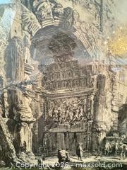 MaxSold Auction: Arch of Titus etching, attributed to Piranesi, framed - Las Vegas (Nevada, USA) PARTNER MANAGED Estate Sale Online Auction - Masked Duck Avenue